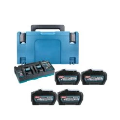 Makita 191U48-0 40V XGT Power Source Kit With 4 X 5.0Ah Batteries, Charger & Case