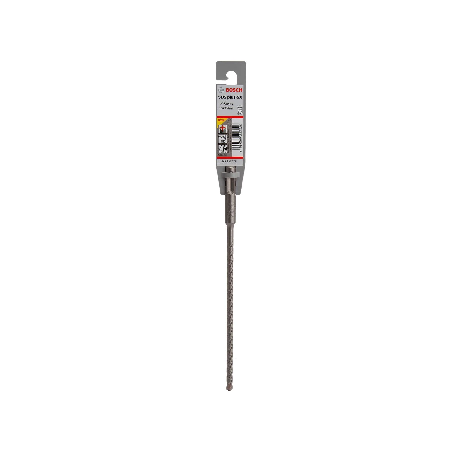 Bosch 2608833779 SDS Plus-5X Concrete Hammer Drill Bit - 6 X 150 X 210mm
