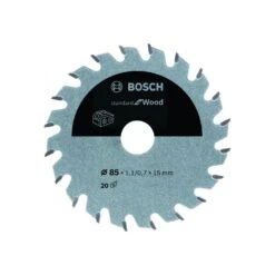 Bosch 2608837666 Wood Circular Saw Blade - 85mm X 1.1mm/0.7mm X 15mm 20 Teeth