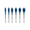 Bosch 2608900333 6 Pieces Expert Self Cut Speed Flat Spade Wood Drill Bit Set