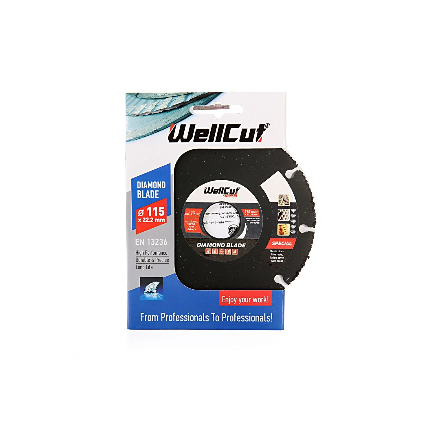 WellCut Diamond Blade Special Wood 115x22 Bore 0.23 Thickness 334-115/22 - Image 2