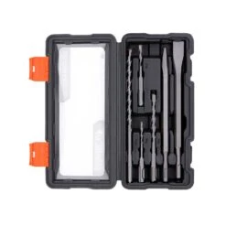 WellCut 6Pcs Heavy Duty SDS Rotary Hammer & Chisel Drill Bit Set W/Case