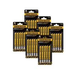 TOUGH MASTER® Jigsaw Blade Set 30 Pieces T-Shank 100mm 8TPI For Wood Plastic Cutting Compatible With All Brands (TM-T111C)
