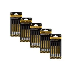 TOUGH MASTER® Jigsaw Blade Set 25 Pieces T-Shank 76mm 20TPI For Wood Plastic Cutting Compatible With All Brands (TM-T101AO)