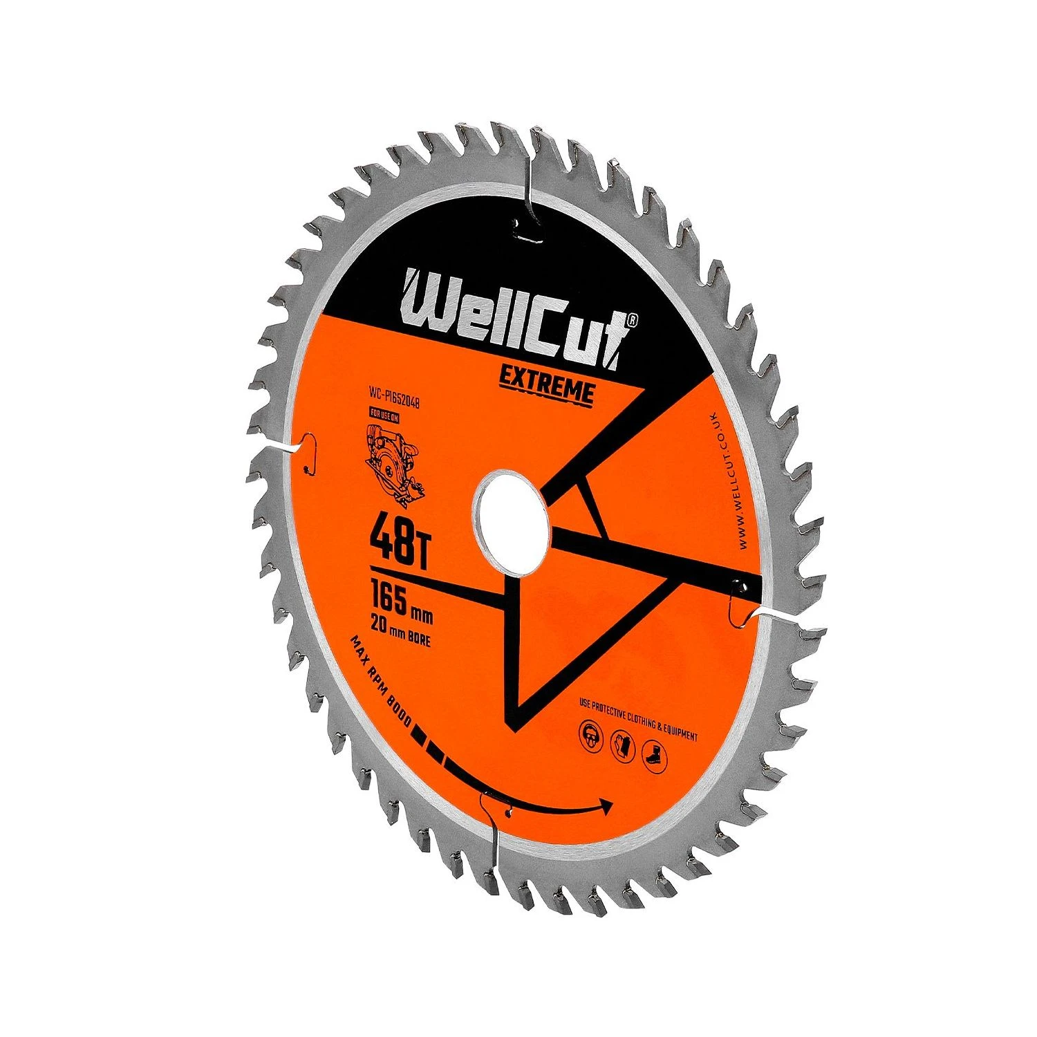WellCut® TCT Extreme Circular Saw Plunge Saw Blade 165mm X 20mm X 48T, Suitable For SP6000, DWS520, DCS520, GKT55 (WC-P1652048) - Image 3