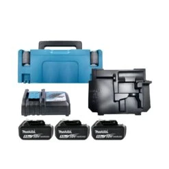 Makita Genuine BL1850 18V Li-Ion LXT 5.0Ah Battery Triple Pack With Charger, Type 2 Case & Inlay
