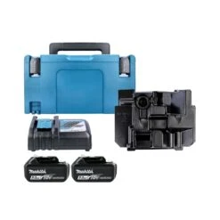 Makita Genuine BL1850 18V Li-Ion LXT 5.0Ah Battery Twin Pack With Charger, Type 3 Case & Inlay