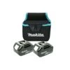 Makita Genuine BL1860 18V Li-Ion LXT 6.0Ah Battery Twin Pack With Battery Pouch