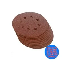 Silverline 882789 Hook & Loop Discs Punched 60,80,120,240 Grit 150mm Mix Pack Of 10