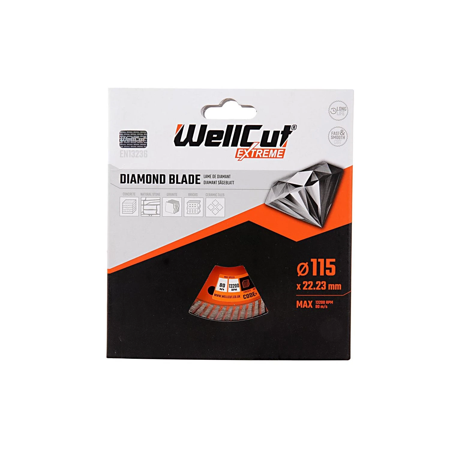 WellCut Diamond Blade Extreme 115mm X 22mm Bore 0.23mm Thickness 888-115/22 - Image 3