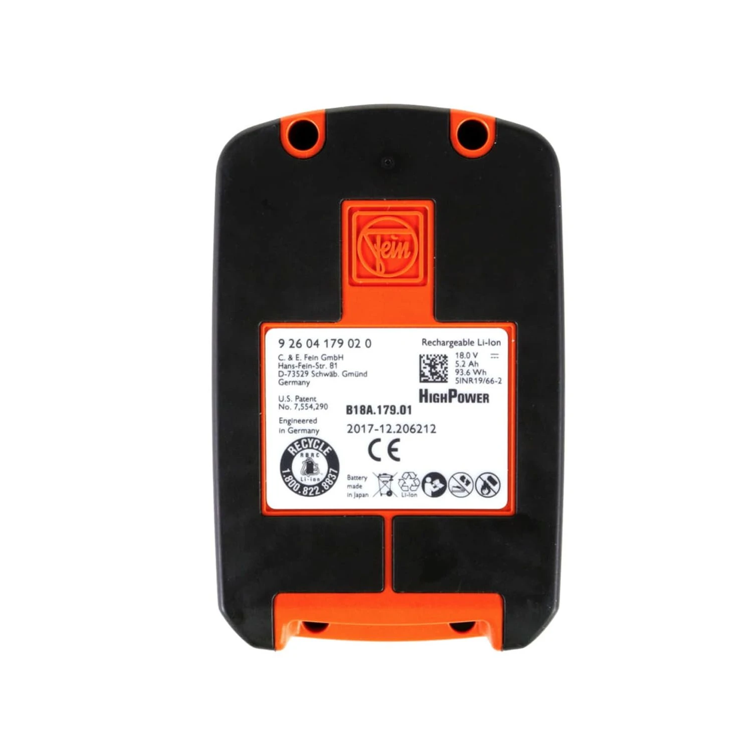 Fein 92604179020 18V Li-ion High Power 5.2Ah Battery - Image 4