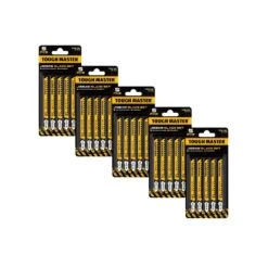 TOUGH MASTER® Jigsaw Blade Set 25 Pieces T-Shank 100mm 6TPI For Wood Plastic Cutting Compatible With All Brands (TM-T144D)
