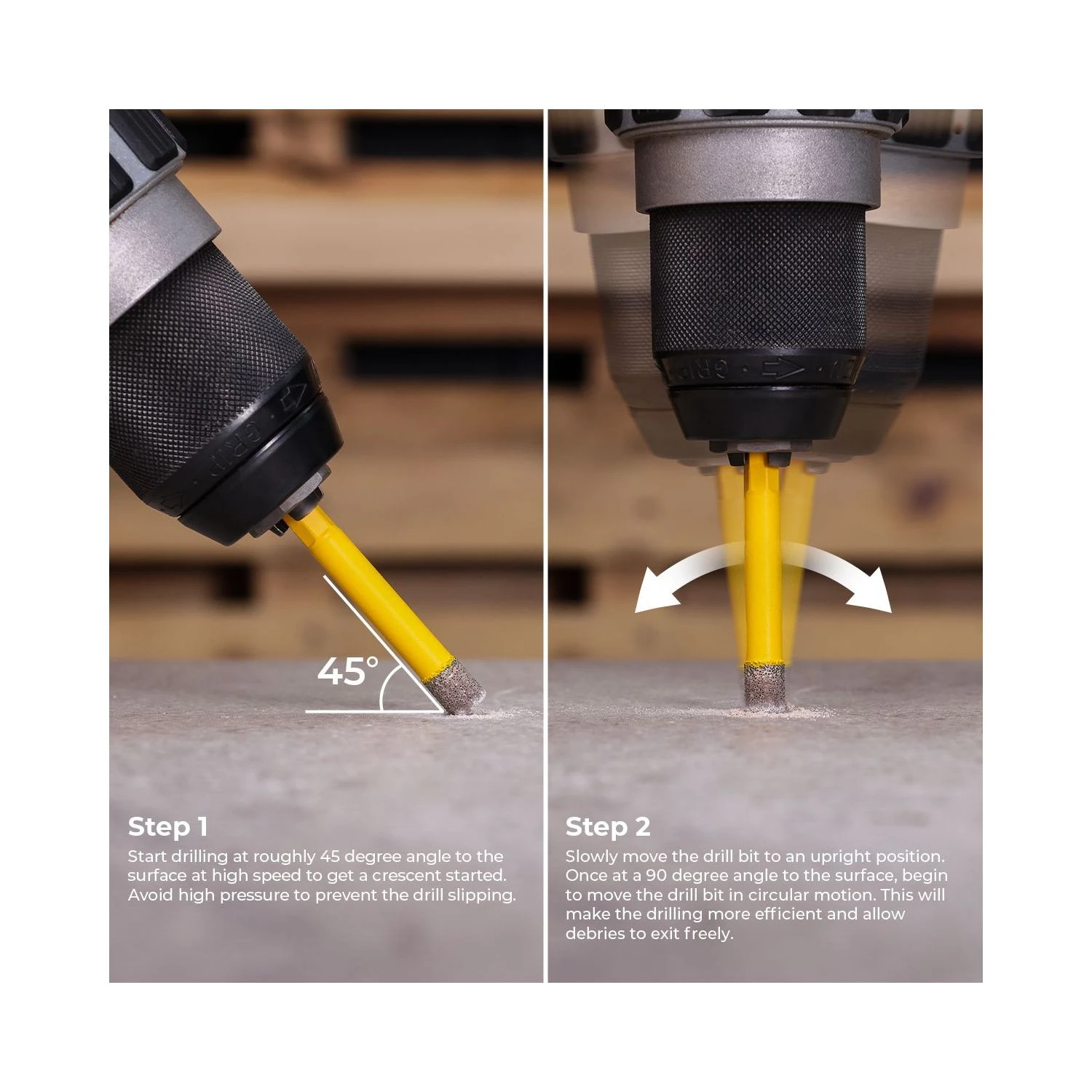 TOUGH MASTER® Diamond Drill Kit Drill Bits For Tile, Ceramic, Granite, Marble With Sizes 5mm, 6mm, 8mm, 10mm & 12mm - 5 Pieces (TM-DDK5) - Image 3
