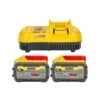 DeWalt Genuine DCB547 18V/54V Li-Ion XR Flexvolt 9.0Ah Battery Twin Pack With DCB118 Fast Charger