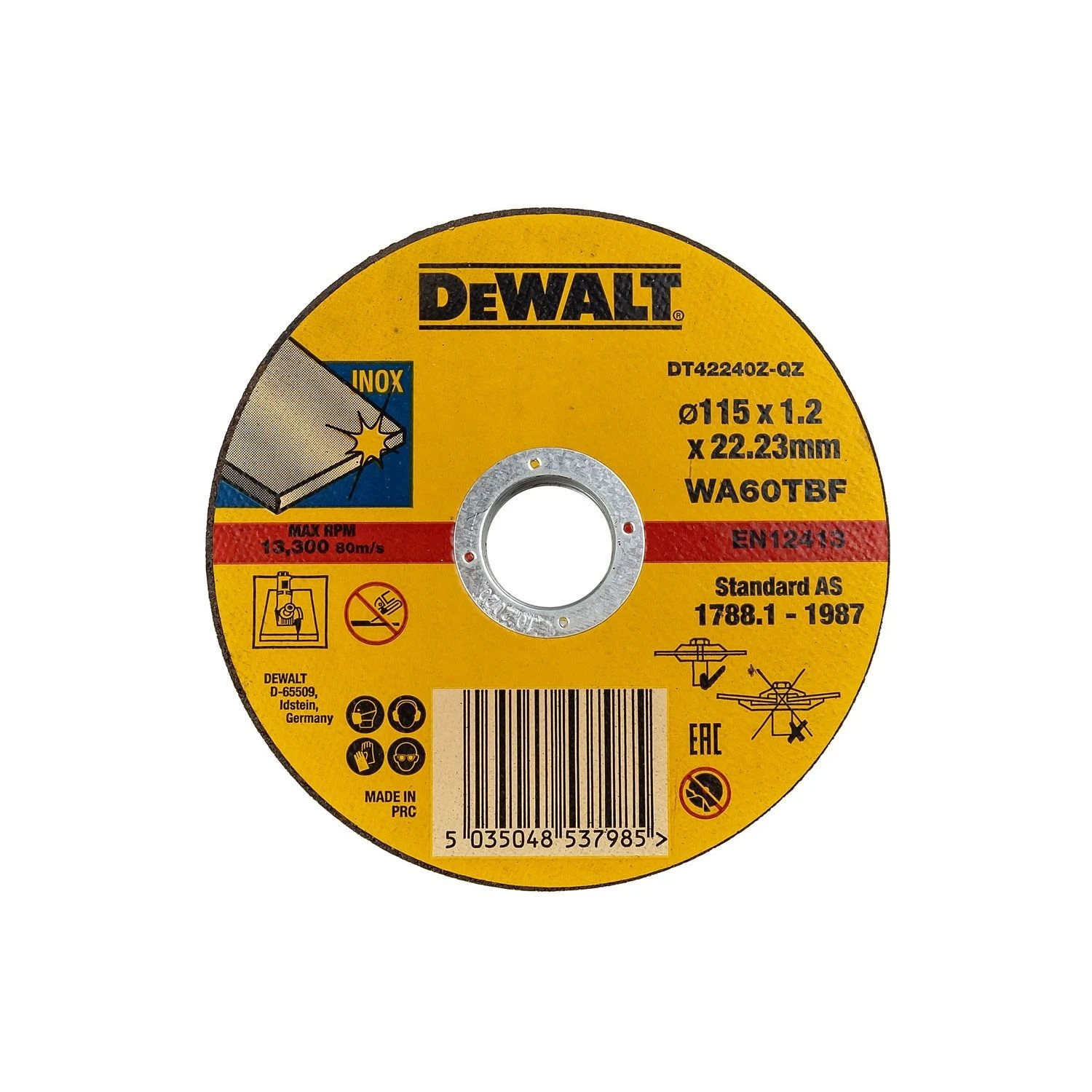 DeWalt DT42335TZ Inox 115mm Metal Cutting Discs Pack Of 10 - Image 2