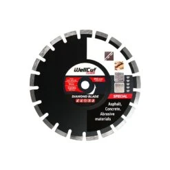 WellCut Diamond Blade Special Asphalt 350mm X 25mm Bore 0.4mm Thickness 444-350/25