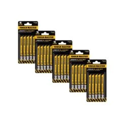 TOUGH MASTER® Jigsaw Blade Set 25 Pieces T-Shank 100mm 8TPI For Wood Plastic Cutting Compatible With All Brands (TM-T111C)