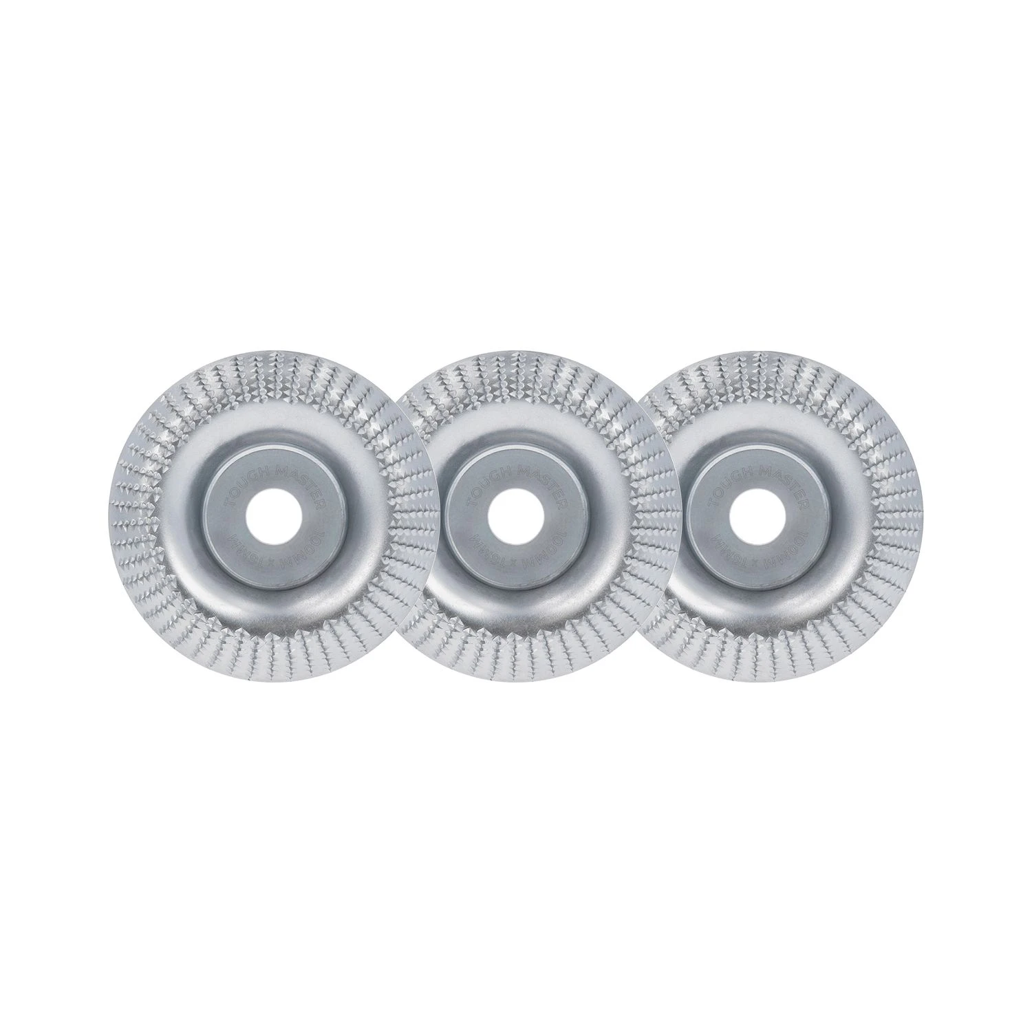 TOUGH MASTER Wood Carving Disc 100mm 4" Inch Pack Of 3 Wood Angle Grinding Disc Carving Tool For Angle Grinder With 16mm Arbor Sanding Cutting Sculpting Shaping Polishing
