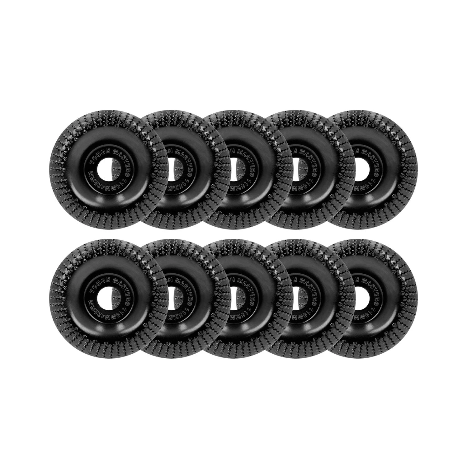 TOUGH MASTER Wood Carving Disc 115mm 4.5" Inch Pack Of 10 Wood Angle Grinding Disc Carving Tool For Angle Grinder With 22.23mm Arbor Sanding Cutting Sculpting Shaping Polishing