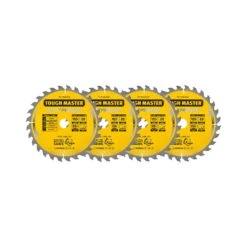 TOUGH MASTER Circular Saw Blade 165mm Pack Of 4 Professional TCT Mitre Saw Circular Saw Blade 165 X 20 X 28T Ideal For Wood, Wood With Nails, Laminate, Plastic, Fits Bosch Makita Dewalt