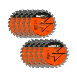 WellCut® TCT Extreme Circular Saw Blade 190mm X 30mm X 24T, Suitable For HS7601J, 5704R, C7U2, GKS65 - Pack Of 10