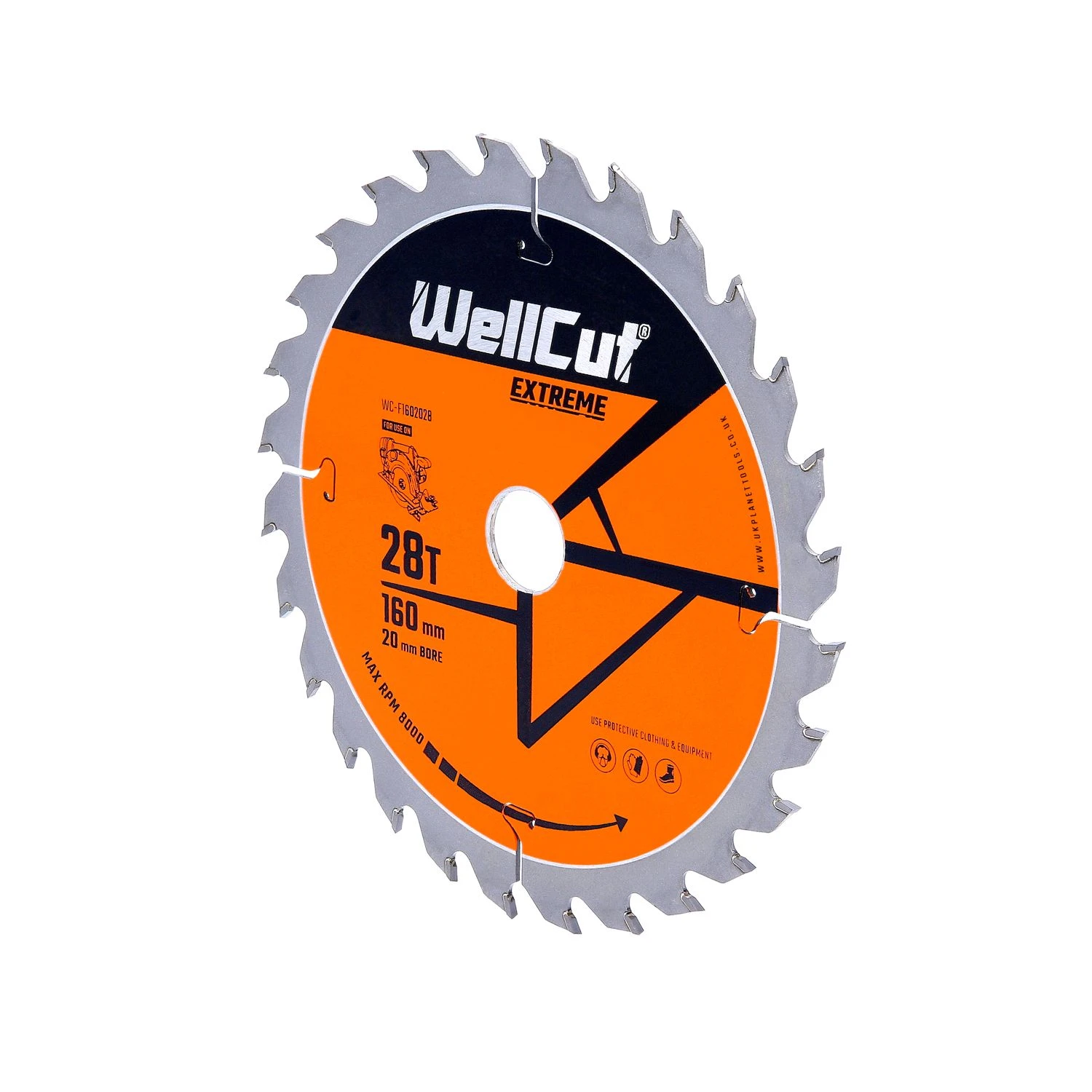 WellCut® TCT Extreme Circular Saw Plunge Saw Blade 160mm X 20mm X 28 & 60 Teeth - Image 2