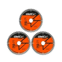 WellCut® TCT Extreme Circular Saw Plunge Saw Blade 160mm X 20mm X 48T, Suitable For Festool - TS55 Pack Of 3