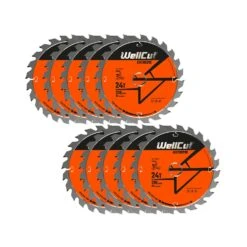 WellCut® TCT Extreme Mitre Saw Table Saw Blade 216mm X 30mm X 24T, Suitable For LS0815, DWS777, KGS216, GCM800 - Pack Of 10