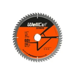 WellCut® TCT Extreme Mitre Saw Table Saw Blade 216mm X 30mm X 60T, Suitable For LS0815, DWS777, DWS774 (WC-M2163060)