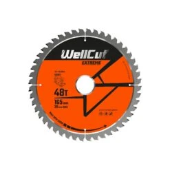WellCut® TCT Extreme Circular Saw Plunge Saw Blade 165mm X 20mm X 48T, Suitable For SP6000, DWS520, DCS520, GKT55 (WC-P1652048)