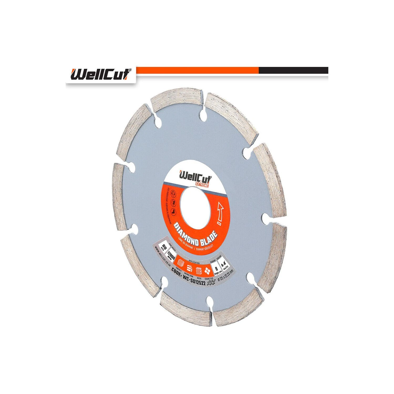 WellCut Extreme Diamond Blade 125mm X 22.23mm Bore Pack Of 2 - Image 3