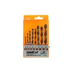 WellCut WC-WW8 WOOD Drill Bit Set And Storage Case With 8 Pieces Stock Code: WC-WW8