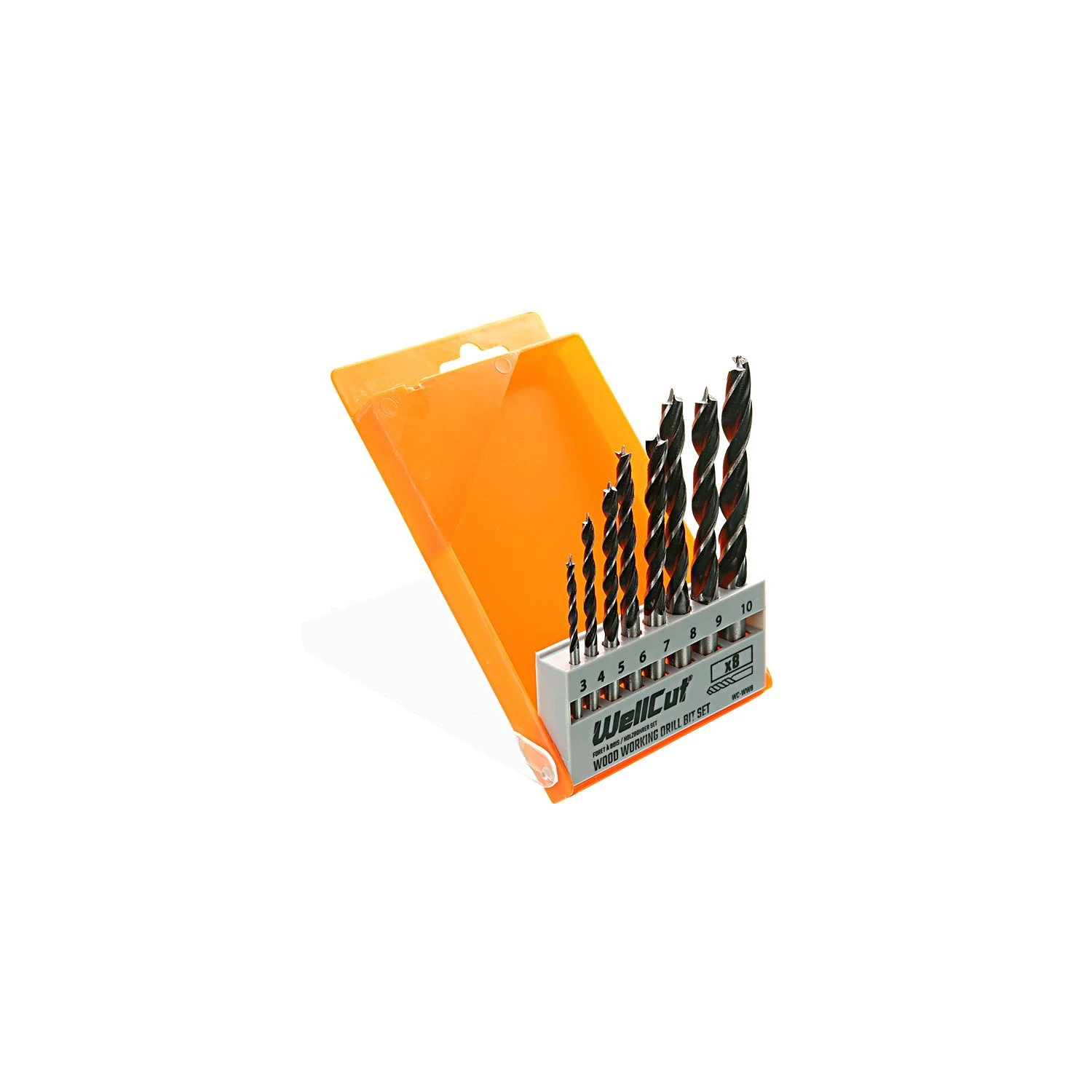 WellCut WC-WW8 WOOD Drill Bit Set And Storage Case With 8 Pieces Stock Code: WC-WW8 - Image 3