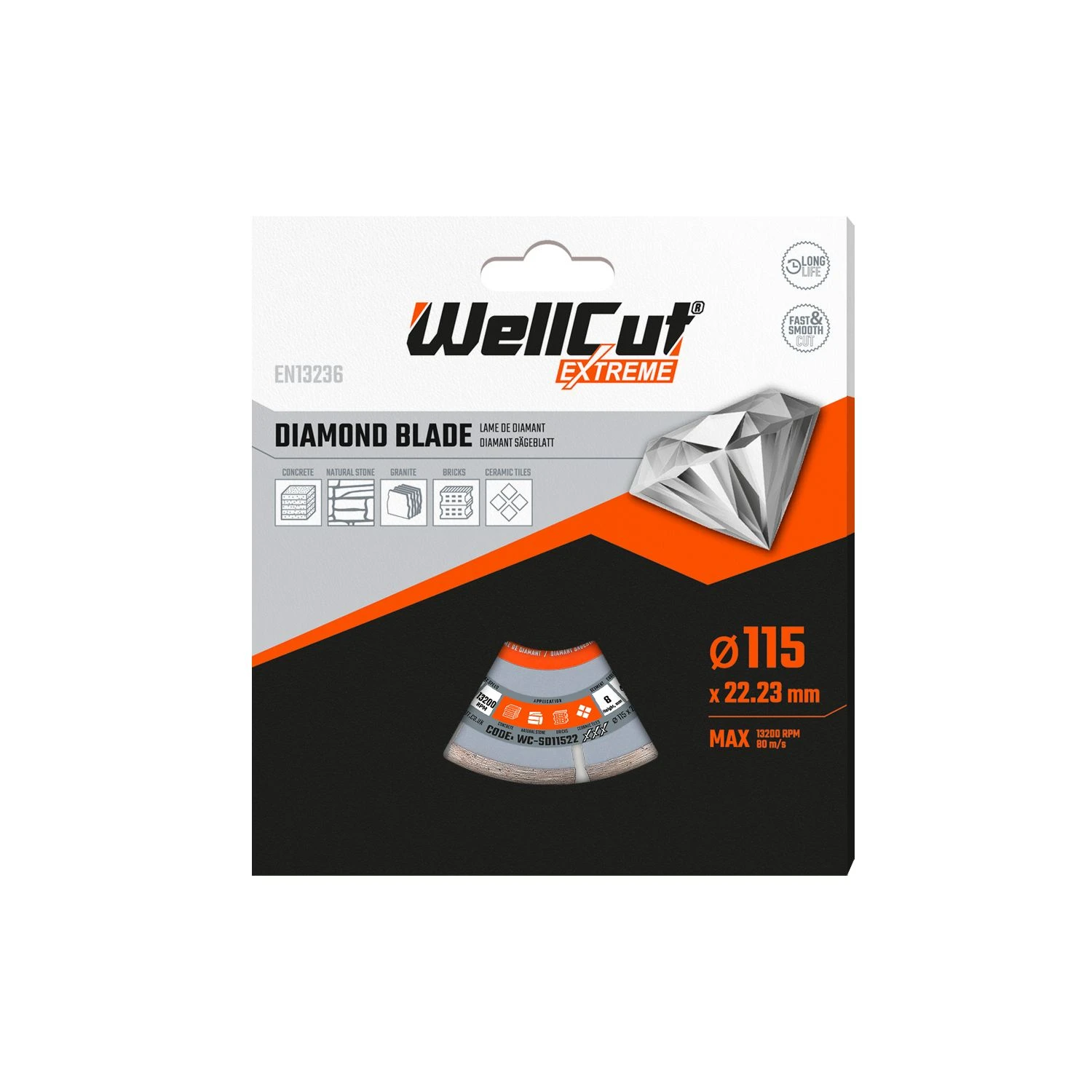 WellCut EXTREME Diamond Blade Cutting Disc - 115 MM Pack Of 5 - Image 4