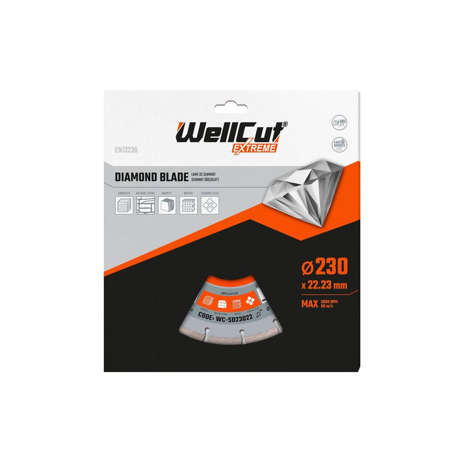 WellCut EXTREME Diamond Blade Cutting Disc - 230mm, 22.23mm Bore Pack Of 2 - Image 5