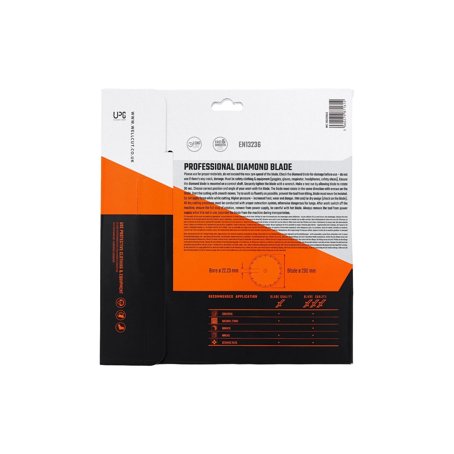 WellCut EXTREME Diamond Blade Cutting Disc - 230mm, 22.23mm Bore Pack Of 3 - Image 7