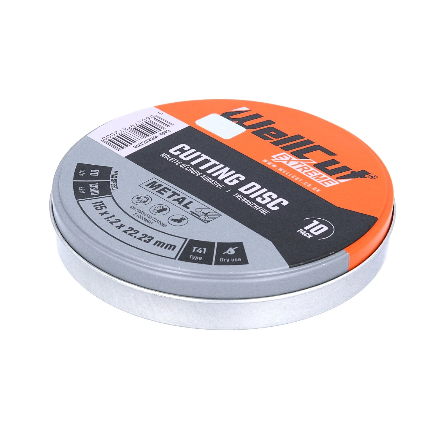 WellCut EXTREME T41, 10pk Cutting Disc - 115 MM (WCA1152-10) - Image 2