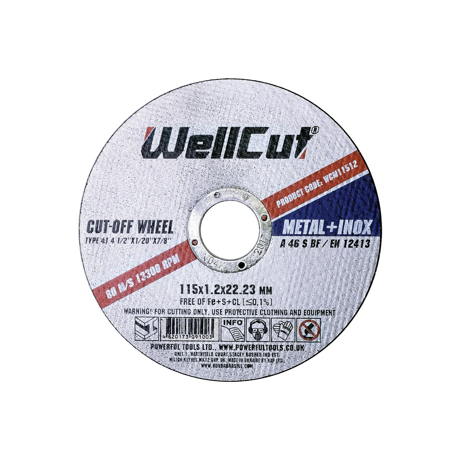 WellCut Abrasive Cut-off Wheel 115x3,2x22,23