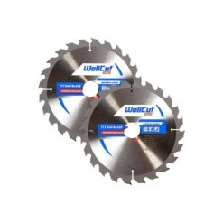 WellCut WP24200 Profi Circular Saw Blade For Wood 200mm X 30mm X 24 Teeth Pack Of 2